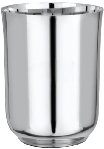 Polished Stainless Steel Glasses, Color : Silver