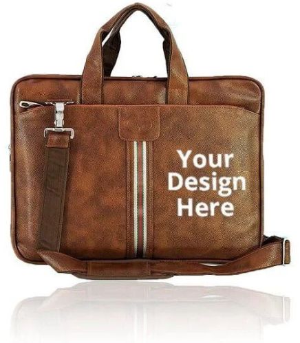 Printed Customized Leather Office Bag Medum for Promotional Purposes