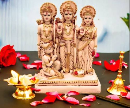 48x40x24 Inch Sandstone RAM Darbar Statue