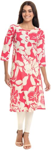 Varnnan Printed Long Cotton Kurti Casual Wear, Gender : Ladies