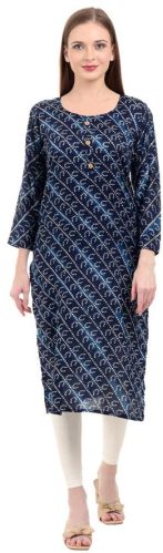 Sapphire Bandhani Elegance Kurti, Brand Name : Varnnan
