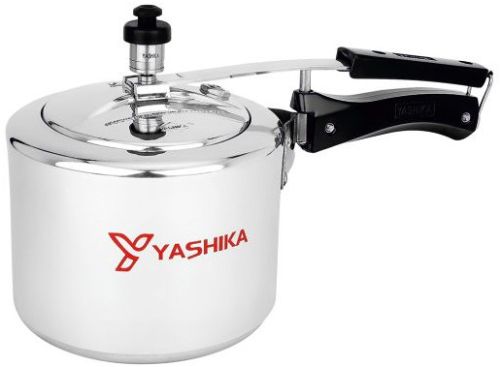 Aluminum 3L Yashika Induction Base Pressure Cooker, Color : Silver