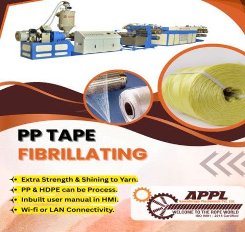 PP Tape Fibrillation Extrusion Line for Making Carpet Backing Yarn