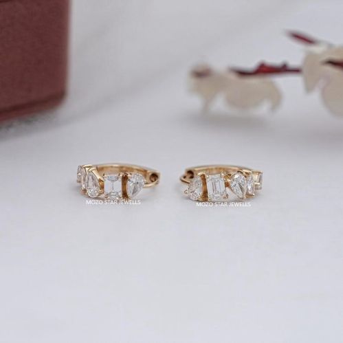 Pear Cut Moissonite Diamond Earrings, Gender : Female