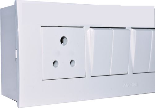 Impact-resistant Plastic Anchor Penta 6-in-1 Modular Switch Board