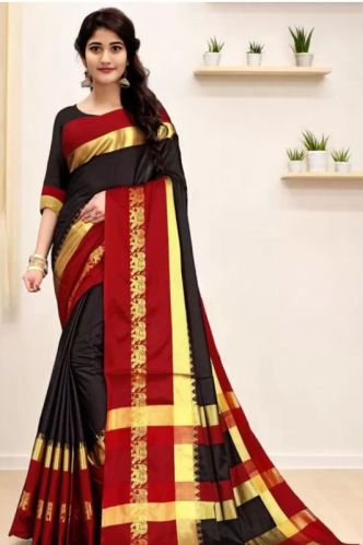 Border Cotton Silk Sarees, Color : Multicolor