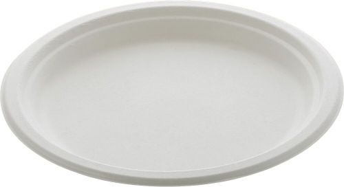 Sugarcane Bagasse Round Plate, Color : White
