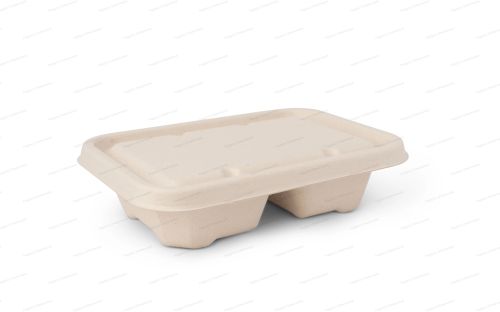 Sugarcane Bagasse Square Food Container, Color : Light Brown