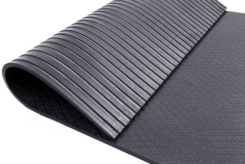 Rubber Cow Mat, Color : Black 4*6 Feet