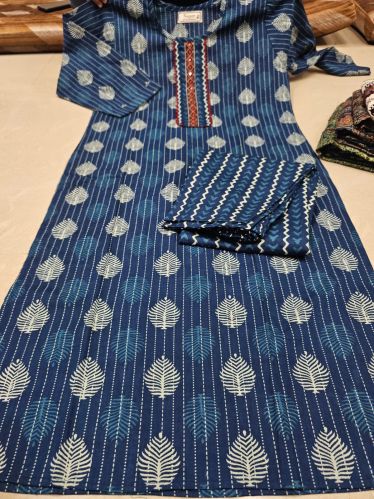 Cotton Ladies Kurti Pant Set