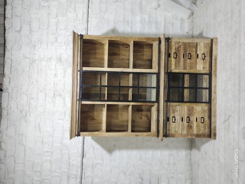 Plain Polished 160×45×220 Wooden Hutch Cabinet