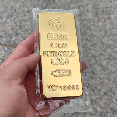 Rectangular 999.9% Suisse Gold Bar for Making Jewellery