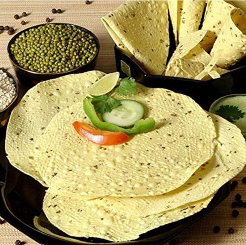 Moong Dal Papad, Shape : Round, Packaging Type : Light Yellow