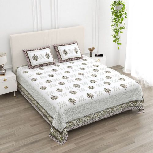 Cotton Bed Linen, Brand Name : Jaipur Panipath Bedsheet All Size