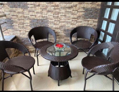 Non Polished Iron Garden Chairs, Shape : Round