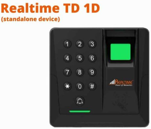 Plastic Realtime td1d Biometric Attendance Machine, Color : Black