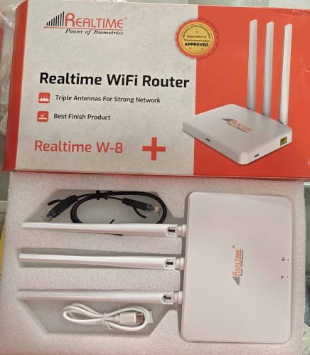 Plastic Realtime W8 Plus 4G Sim Router, Color : White