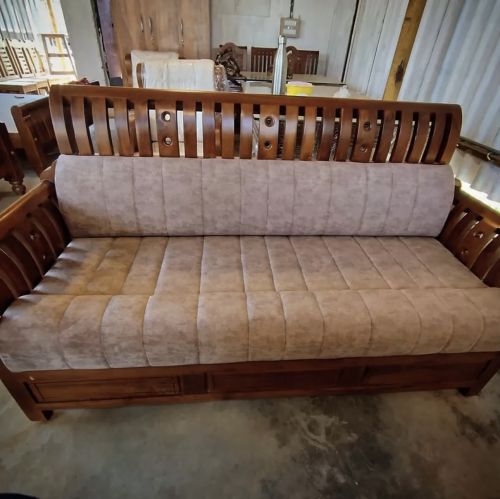 Polish Teak Wooden Sofa Set