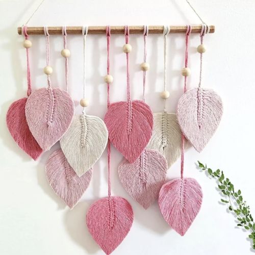 Praveena Crafts Macrame Wall Hanging, Color : Multicolor