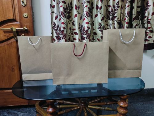 Kraft Paper Bags, Pattern : Printed ,Plain