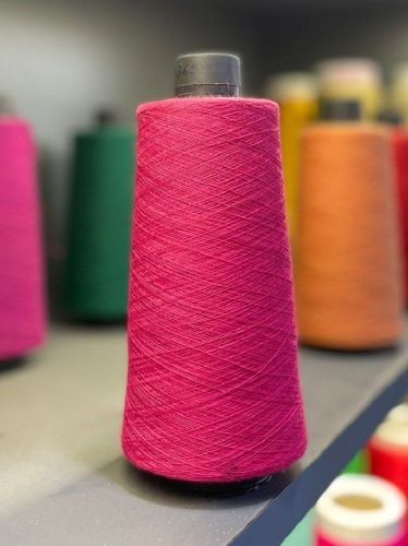 40 Spun Dyed Polyester Yarn, Color : Pink