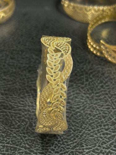 Polished Metal Designer Artificial Bangles 2.4, 2.6cm Party Wear