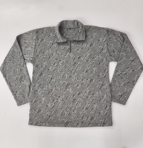 Printed Polyester Polo Neck Unisex Full Sleeves Sweatshirt