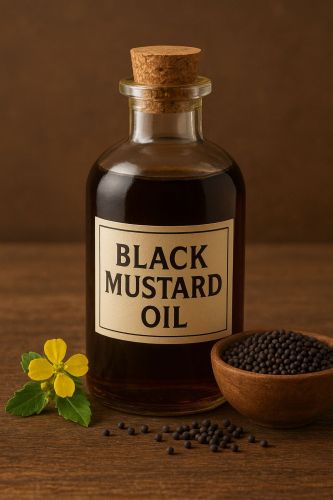 Cold Pressed Black Mustard Oil, Purity : 100%, Form : Liquid