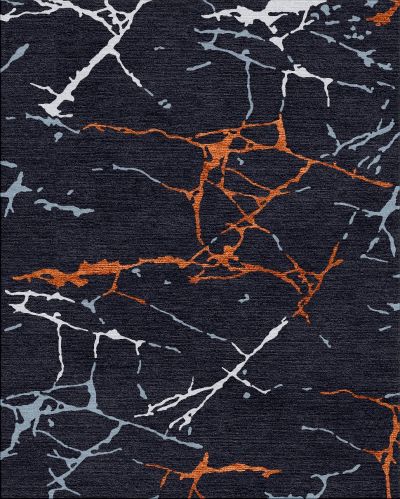 Hand Tufted Woolen Modern Design Carpet, Color : Black