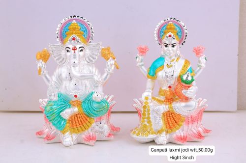 92.5 Silver Laxmi Ganesh Idols For Corporate & Giftings