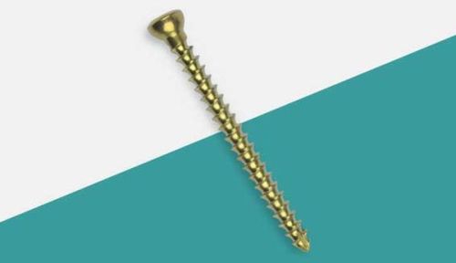 Zenium Polished Brass Cortical Screw, Color : Golden