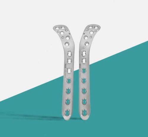 Polished Stainless Steel & Titanium Lateral Tibial Locking Plate