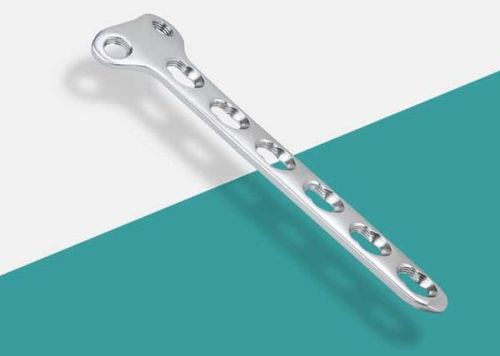 Zenium Polished Stainless Steel & Titanium Lcp Radius T Plate