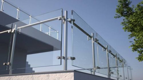 Stainless Steel Glass Railing, Color : Silver