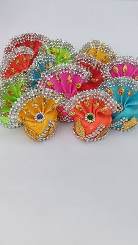 Net Laddu Gopal Designer Pagdi, Color : Multicolor, Multi Color