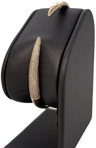 2.50 CT Round Cut Lab Diamond Bangle 14K Gold Vvs Clarity E Color