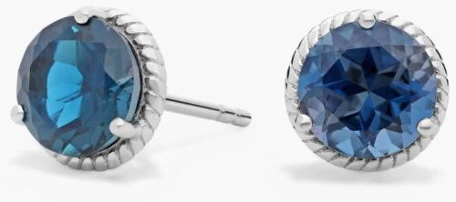 2Ct Round Cut Lab Diamond Gemstone Stud Earring 14K White Gold