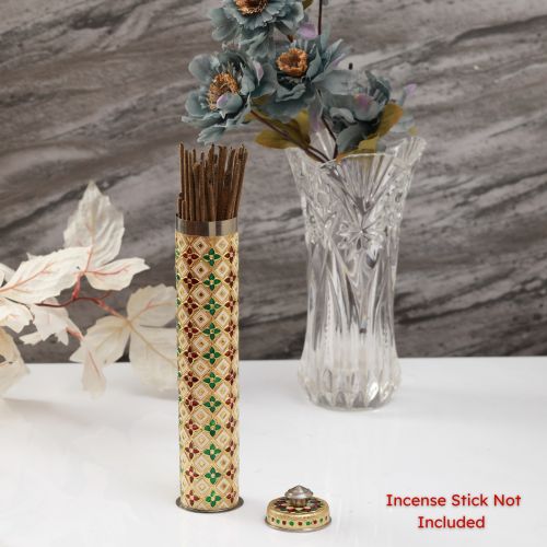 Navrang Stainless Steel Incense Stick Holders Meenakari 27 X 5 Cm