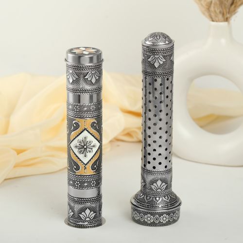 Navrang Oxidized Meenakari Stainless Steel Incense Sticks Holder