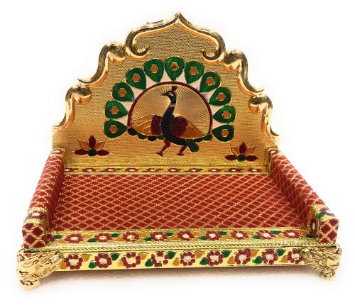 Wooden Navrang Meenakari Laddu Gopal Bethak Sofa, Color : Golden