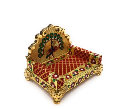 Wooden Navrang Wood Laddu Gopal Kanha Ji Singhasan Multisizer