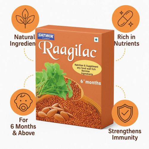 Satwik Sugar Free Raagilac Cereal, Packaging Type : Paper Box for Sweet