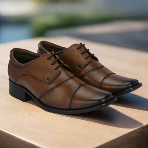 Tan Lace-Up Shoes For Men (44249) | Tan Leather Shoes Formal