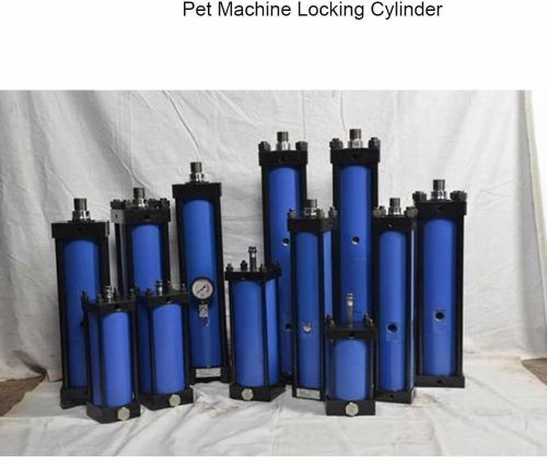 Pneumatic Semi Automatic PET Machine Locking Cylinder, Color : Blue