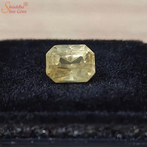 Loose Ceylon Yellow Sapphire Gemstone 7.20 X 6.20MM