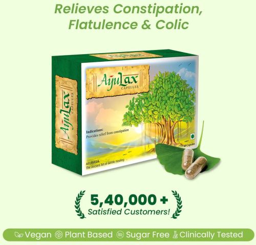 Welexcare: Ayulax Constipation Tablets Capsules for Flatulence, Colic.