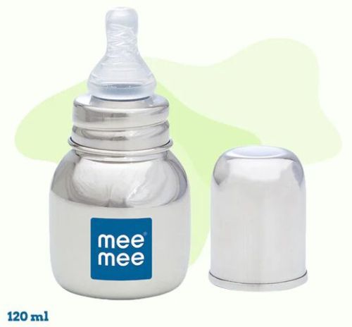 Mee Mee Milk-safe™ Steel Feeding Bottle with Anti-colic Teat