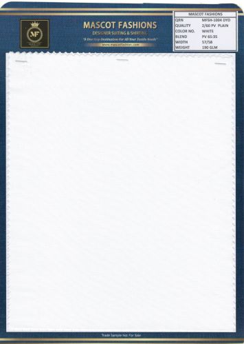 Plain Wrinkle Free Shirting Fabric, Width : 58 Inch
