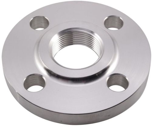 Smooth Finish Threaded Flanges, Color : Silver