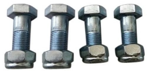 Hip Iron Silver Nut Bolt, Shape : Round for Hardware Fitting